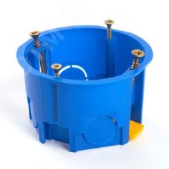 Подрозетник с лапками для полых стен, синий (без стикера), EBX20-02-2 STEKKER EBX20-02-2 39351