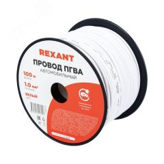Провод ПГВА 1х1.00 мм2, белый, бухта 100 м, REXANT 01-6521