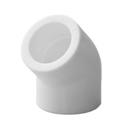 Угольник 20 45 град., полипропиленовый, белый Политэк 9400002045