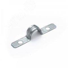 Скоба металлическая двухлапковая усиленная противопожарная СМДУ d14-15 мм отв. d 6,5 мм (100 шт/уп) Промрукав PR13.02435