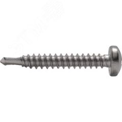 Саморез с полукруглой головкой с буром DIN 7504М  5,5x38 A2 КМП А2 7504М 5,5*38/500