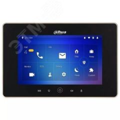 Видеодомофон IP сенсорный 7' цветной экран с разрешением 1024х600 черный Dahua DHI-VTH5221D-S2
