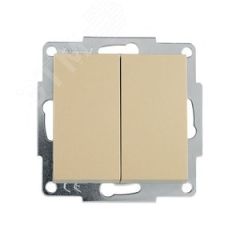 VESNA Выключатель двойной золото Lezard 742-3688-101