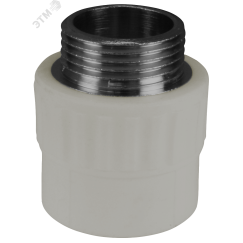 Муфта переходная с наружной резьбой 25 x 3/4 (100/25)  СЕРАЯ VALFEX 10130025Г