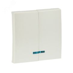 Валенсия лицевая панель выключателя 2-кл. с индикатором 10А жемчуг EKF ESV10-L-123-50