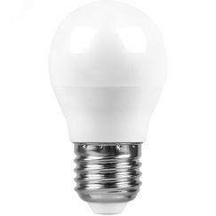 Лампа светодиодная LED 13вт Е27 белый матовый шар FERON 55161