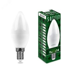 Лампа светодиодная LED 9вт E14 дневной матовая свеча FERON 55170