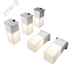 Светодиодный светильник RVE-LBX-LUMO60-PLAZA5010-5-GR (Квадрат Грильято 5шт 40х40х100мм 12Вт встраиваемый 4000K Белый) RVElektro RVE00003288