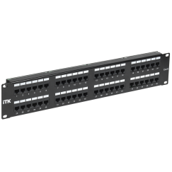 ITK 2U патч-панель кат.6 UTP 48 порта (Dual IDC) с кабельным органайзером