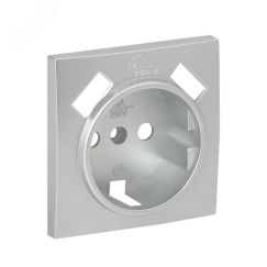 Валенсия лицевая панель розетки 1-местной с/з 16А сталь с защ. штор. с 2 USB 2,1А EKF ESR16-L-028-30-2USB