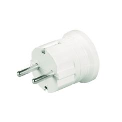 Вилка кабельная, бытовая с центральным вводом кабеля. Черная. IP20 16А 2P+E 230В