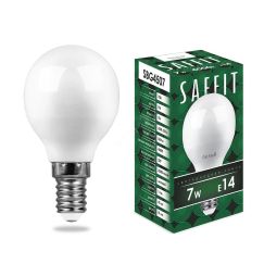 Лампа светодиодная LED 7вт Е14 белый матовый шар FERON 55035