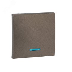 Валенсия лицевая панель выключателя 1-кл. с индикатором 10А графит EKF ESV10-L-121-60