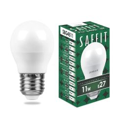 Лампа светодиодная LED 11вт Е27 дневной матовый шар FERON 55141