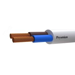 Провод ШВВП 2х0.75 белый до 380В РЭК/Prysmian 0202020201
