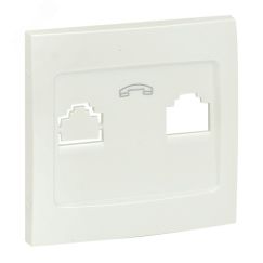 Валенсия лицевая панель розетки Phone 1-местная жемчуг EKF EST01-L-034-50