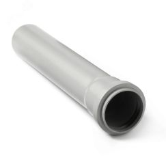 Труба канализационная 40x2000 мм PP, однораструбная, серая PRO AQUA 114200