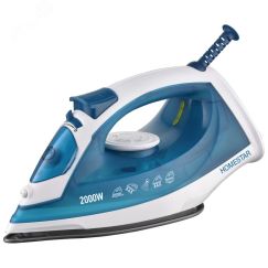 Утюг HS-4010 на 2000 Вт, подошва - тефлоновая, цвет бело-синий HomeStar 105378