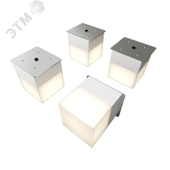 Светильник светодиодный RVE-LBX-LUMO60-PLAZA10015-4-GR (Квадрат Грильято 4шт 85х85х100мм 30Вт встраиваемый 4000K Белый) RVElektro RVE00003308