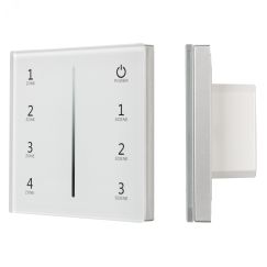 Панель Sens SMART-P29-DIM White (230V, 4 зоны, 2.4G) (ARL, IP20 Пластик, 5 лет) Arlight 027103
