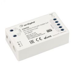 Диммер ARL-SIRIUS-TUYA-WIFI-RGBW-SUF (12-24V, 4x4A, 2.4G) (, IP20 Пластик, 3 года) Arlight 036361
