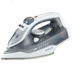Утюг HS-4011 на 2200 Вт, подошва - нержавеющая сталь, цвет серый HomeStar 105381