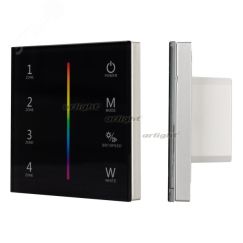 Панель Sens SMART-P30-RGBW Black (230V, 4 зоны, 2.4G) (ARL, IP20 Пластик, 5 лет) Arlight 027104