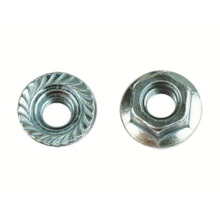 Гайка с насечкой, препятствующей откручиванию М8, нерж. сталь А2, DIN6923