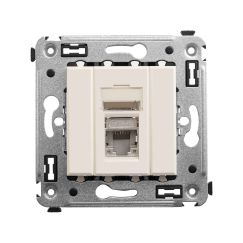 Компьютерная розетка RJ-45 в стену, кат.5e одинарная экранированная, &quot;Avanti&quot;,&quot;Ванильная дымка&quot;
