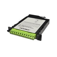 Претерминированная кассета 12ОВ 50/125 OM5, 1xMTP(12)f/6xLC Duplex (с интегрированными шторками), 1/2 HU
