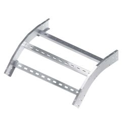 Угол лестничный вертикальный внешний 45 градусов 80х450, толщ. 3 мм, R300, в комплекте с крепёжными элементами, необходимыми для монтажа, алюминий