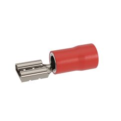 Наконечник-разъем плоский, розетка 4.8x0.5, изолированный фланец, для кабеля сечением до 1.5кв.мм