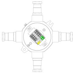 Взрывонепроницаемая распределительная коробка из алюминия LBD-MVK.4x2-MVK.4(i)x2-MVK.4Tx2-KH3MHK(A)-KH3MHK(B)-KH3MHK(C)-KH3MHK(D) / 1Ex d IIC Т5 Gb / Ex tb IIIC T95°С Db / IP66/IP68