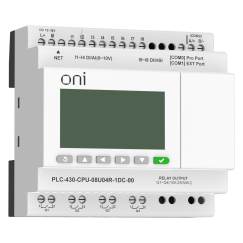ПЛК 430 Модуль ЦПУ 4 DI 4 UI (0-10 В/DI) 4 RO 24В DC с Ethernet портом с экраном ONI
