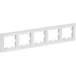 BRITE Рамка 5-местная РУ-5-БрАБ арктический белый IEK