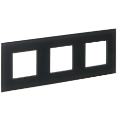 SKANDY Рамка 3-местная SK-F23G стекло графит IEK