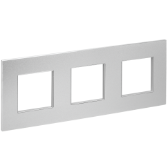 SKANDY Рамка 3-местная SK-F33S металл серебряный IEK