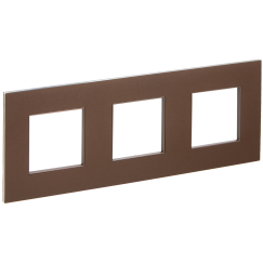 SKANDY Рамка 3-местная SK-F33Br металл шоколад IEK
