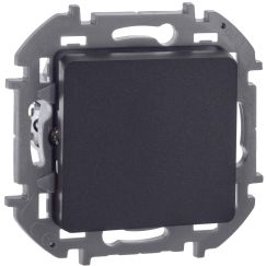 INSPIRIA Выключатель 1-клавишный перекрестный 10А антрацит IEK