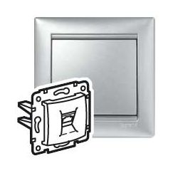 VALENA DIY Розетка телефонная RJ11 алюминий