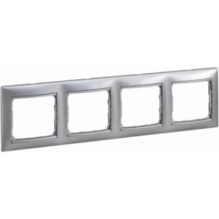 VALENA DIY Рамка 4местная алюминий матовый