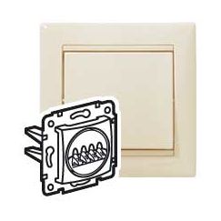 VALENA DIY Аудиорозетка 2-местная слоновая кость