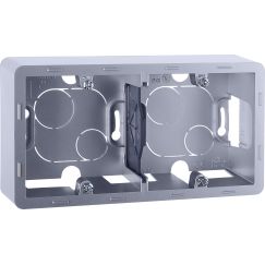 INSPIRIA Коробка для накладного монтажа 2-местная алюминий