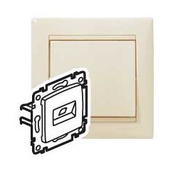 VALENA Розетка компьютерная RJ45 категория 6UTP слоновая кость