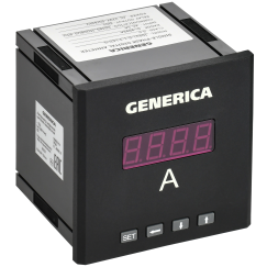 Амперметр цифровой щитовой однофазный DO RS-485 96х96мм LED GENERICA