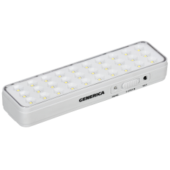 Светильник светодиодный аккумуляторный ДБА 1030 непостоянного действия 30LED 5ч 3Вт GENERICA