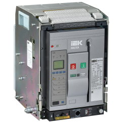 Воздушный автоматический выключатель переменного тока ВА77 выдвижного исполнения 3 полюса типоразмер A 65кА 1000А EA с набором аксессуаров: мотор привод катушка включения катушка отключения MASTER IEK
