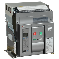 Воздушный автоматический выключатель переменного тока ВА77 стационарного исполнения 3 полюса типоразмер D 65кА 2000А EA с набором аксессуаров: мотор привод катушка включения катушка отключения MASTER IEK