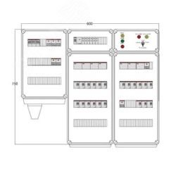 Щит управления электрообогревом HS 21x3400 D330 (в комплекте с терморегулятором и датчиком температуры) DEVIbox DBS143