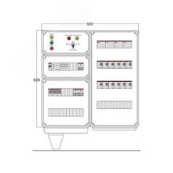 Щит управления электрообогревом HS 12x3400 D316 (в комплекте с терморегулятором и датчиком температуры) DEVIbox DBS104